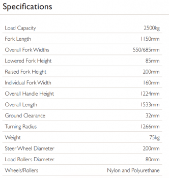 Specifications